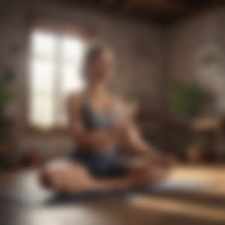Illustration of a person practicing yoga for weight loss