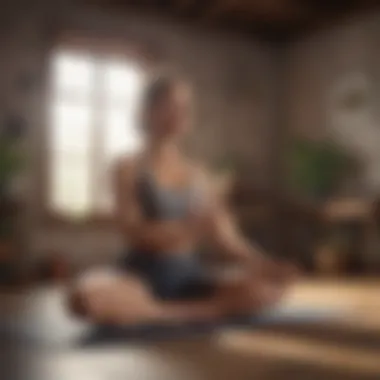 Mindful Movement Practices Illustration of a person practicing yoga for weight loss
