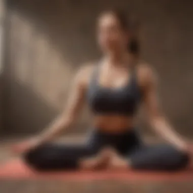 Individual practicing gentle yoga poses