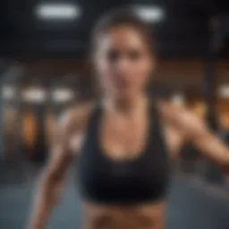 Woman performing HIIT workout