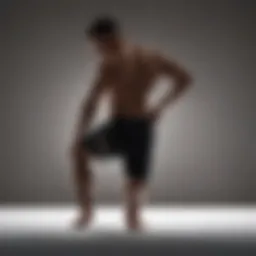 Silhouette of a person performing a back stretch
