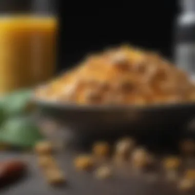 Ingredients of pre-workout supplements showcased in an appealing layout