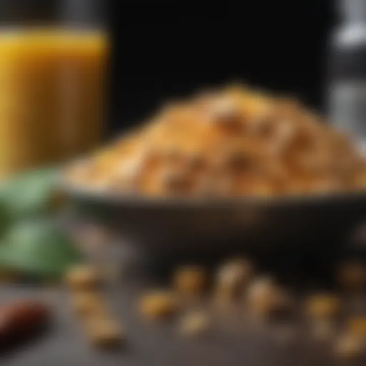 Ingredients of pre-workout supplements showcased in an appealing layout
