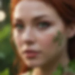 Soothing gel applied to skin for poison ivy relief