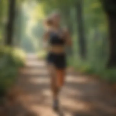 An individual engaging in outdoor physical activities like jogging