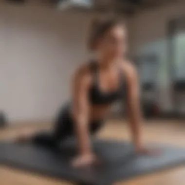 A focused individual performing core exercises on a mat