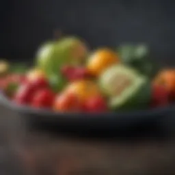 Colorful assortment of fresh fruits and vegetables