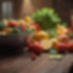 Fresh fruits and vegetables symbolizing healthy eating