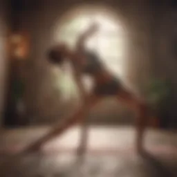 Athlete performing yoga pose for muscle relaxation