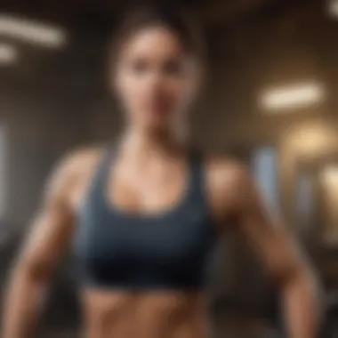 Woman doing intense workout