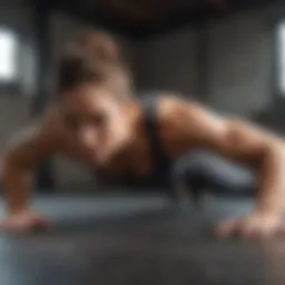 Person doing plank exercise