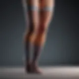 Elegant gradient design of compression stockings