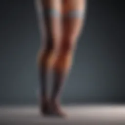 Elegant gradient design of compression stockings