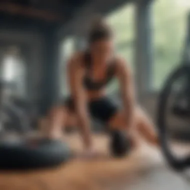Bicycle Crunches for Core Activation A person performing bicycle crunches for core activation