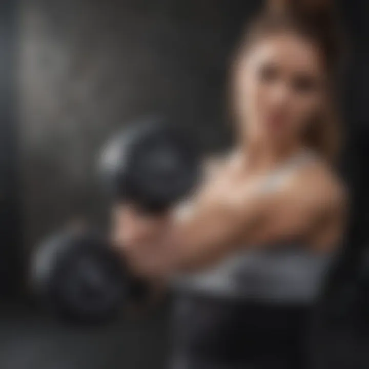 Dumbbells showcasing ergonomic grip for enhanced comfort