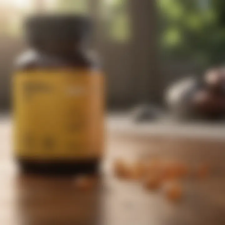 An array of supplements highlighting major vitamins.