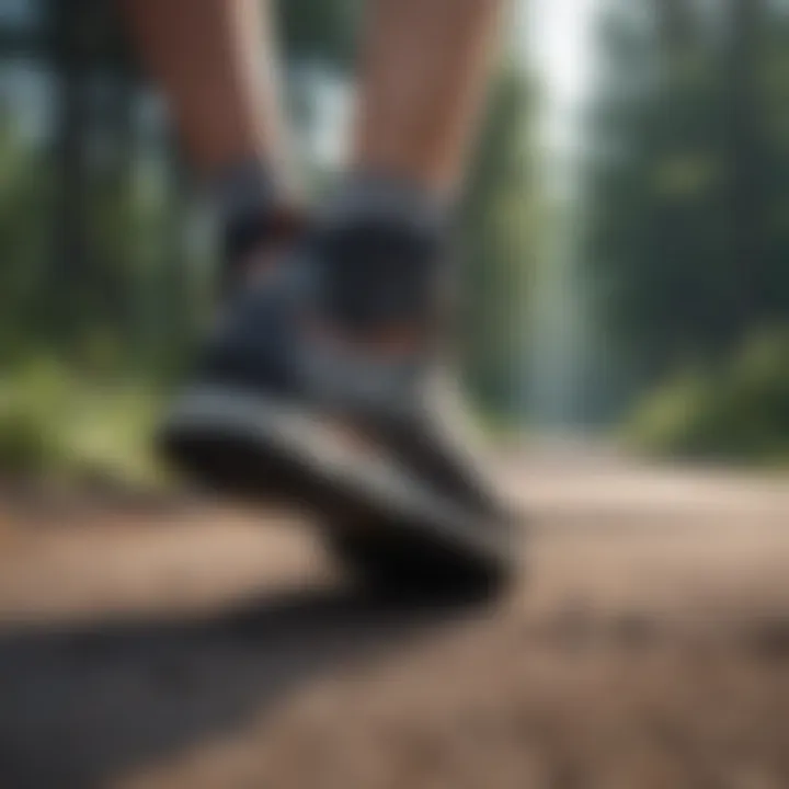 Illustration of walking mechanics and shoe support