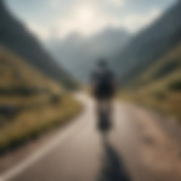 Cycling: A Dynamic Cardio Option Cyclist on a mountain path