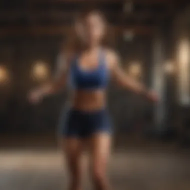 Jump Rope: High-Intensity Cardio Jump rope exercise in a gym