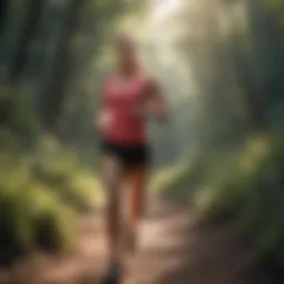 A runner on a scenic trail