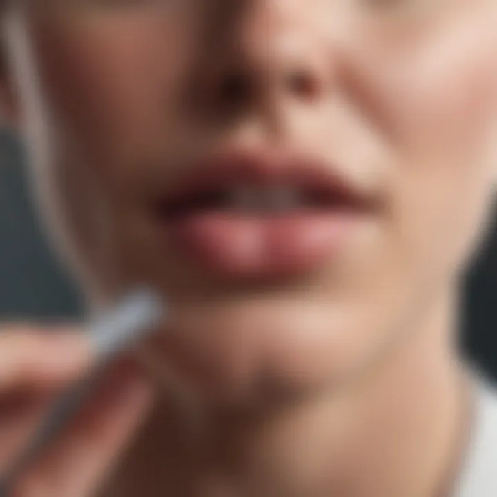Graphic showing preventive measures for cold sores