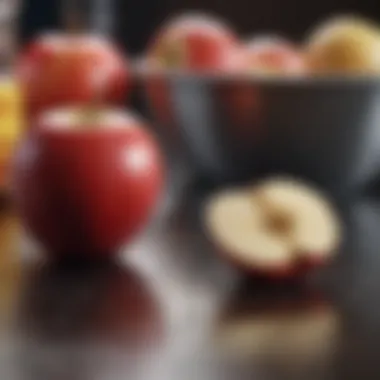 Apple Motifs in Weight Management An artistic representation of weight loss with apple motifs