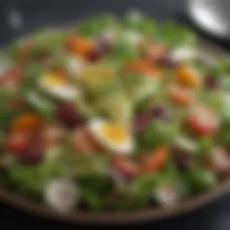 Green salad with fresh vegetables