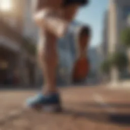 Athlete testing running shoes