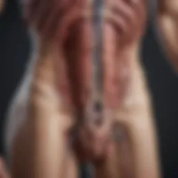 Illustration depicting urinary system anatomy