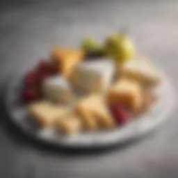 Gourmet Selection of Artisanal Cheeses on Marble Platter