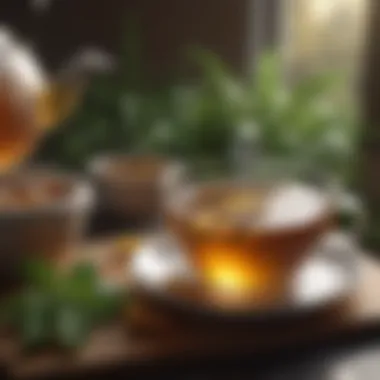 Soothing Herbal Tea with Honey A soothing cup of herbal tea with honey