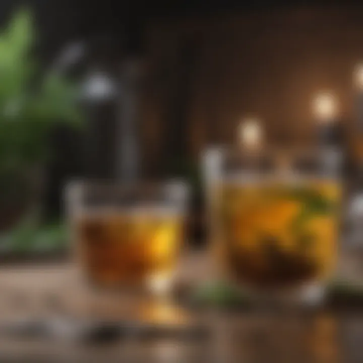 A variety of herbal teas for natural detox