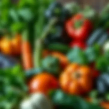Colorful selection of vegetables