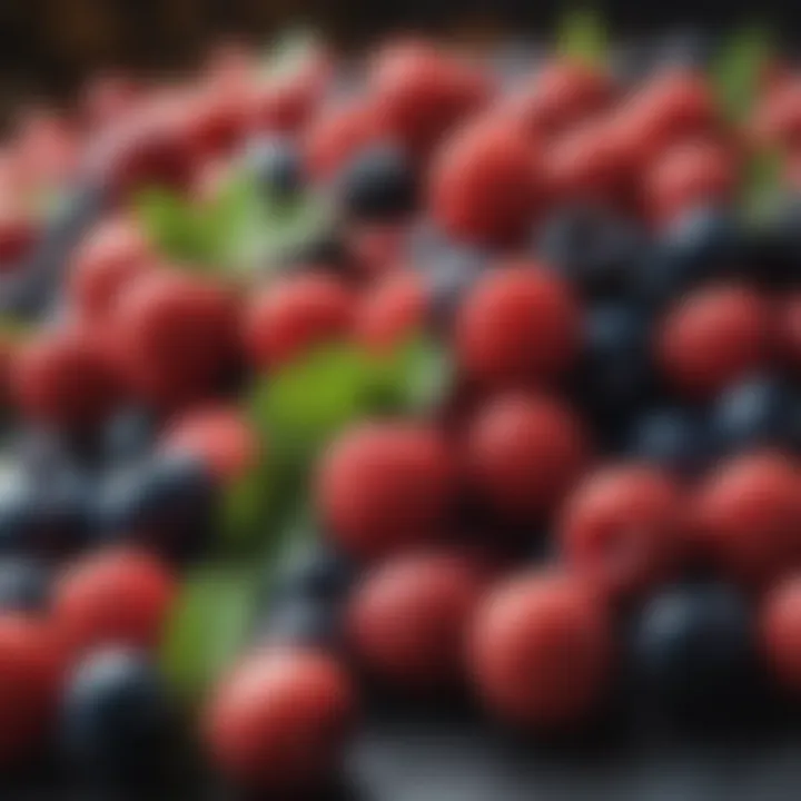 Colorful assortment of berries