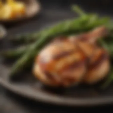 Grilled Chicken with Asparagus A satisfying plate of grilled chicken with asparagus