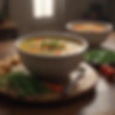 Nourishing Vegetable Soup A hearty bowl of vegetable soup with herbs