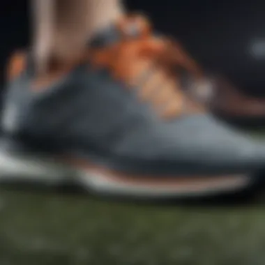 Close-up of lightweight running shoe showcasing its breathable mesh material