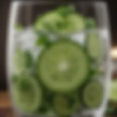 A refreshing cucumber and mint infused water