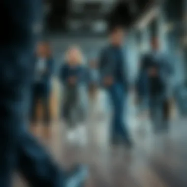 Professional setting featuring individuals wearing fashionable, comfortable footwear.
