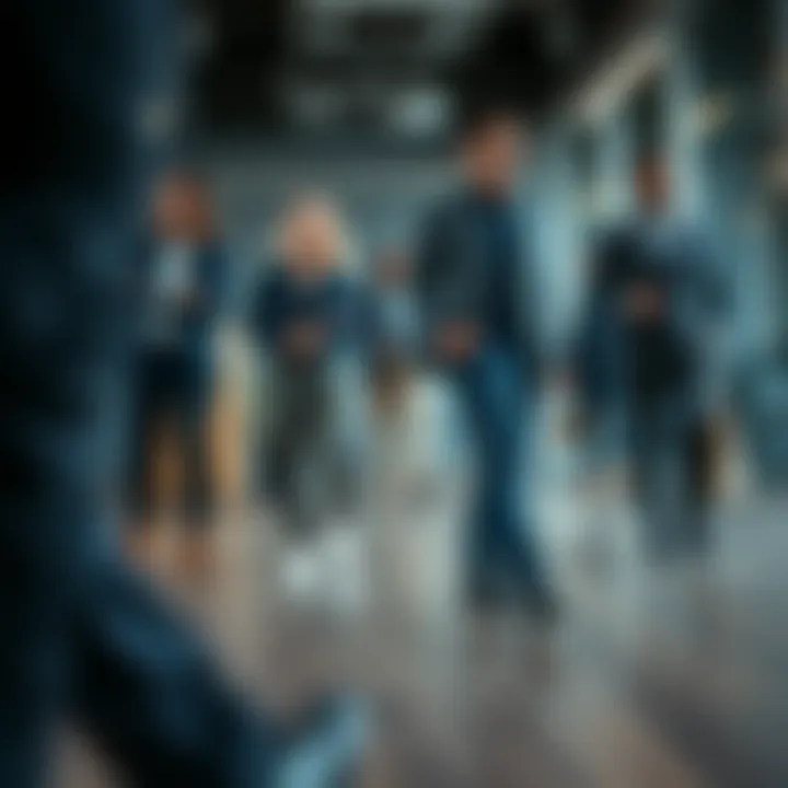 Professional setting featuring individuals wearing fashionable, comfortable footwear.