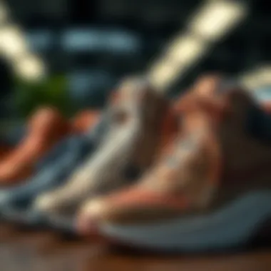 Diverse Shoe Materials for Optimal Support Different shoe materials displayed to highlight breathability and support.