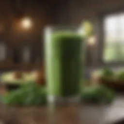 Refreshing Green Smoothie with Kale and Avocado