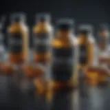 Bottles of high-quality fish oil supplements