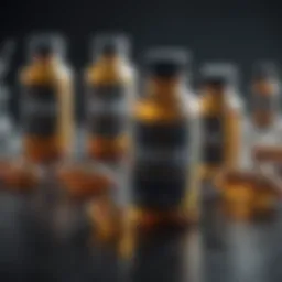 Bottles of high-quality fish oil supplements