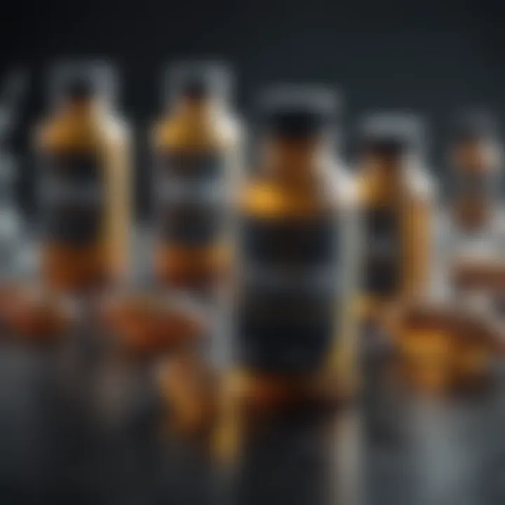 Bottles of high-quality fish oil supplements