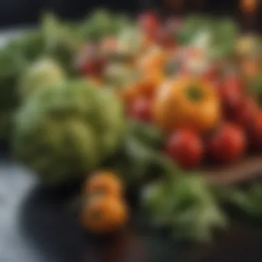 Vegetables: Essential for Digestive Health A fresh selection of vegetables rich in insoluble fiber