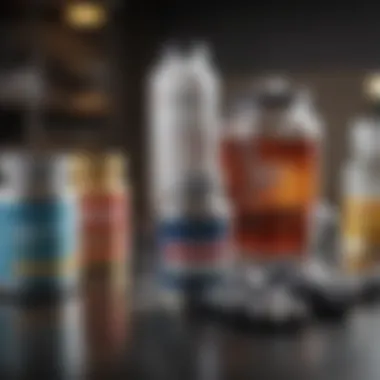 Types of Testosterone Supplements Illustration of various types of testosterone supplements