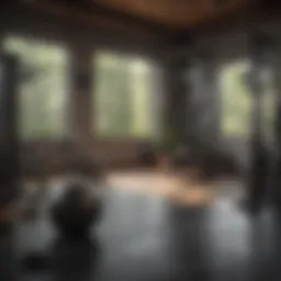 A well-organized home gym setup with used equipment