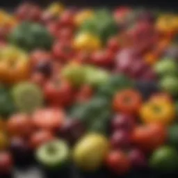 A vibrant assortment of fresh vegetables and fruits