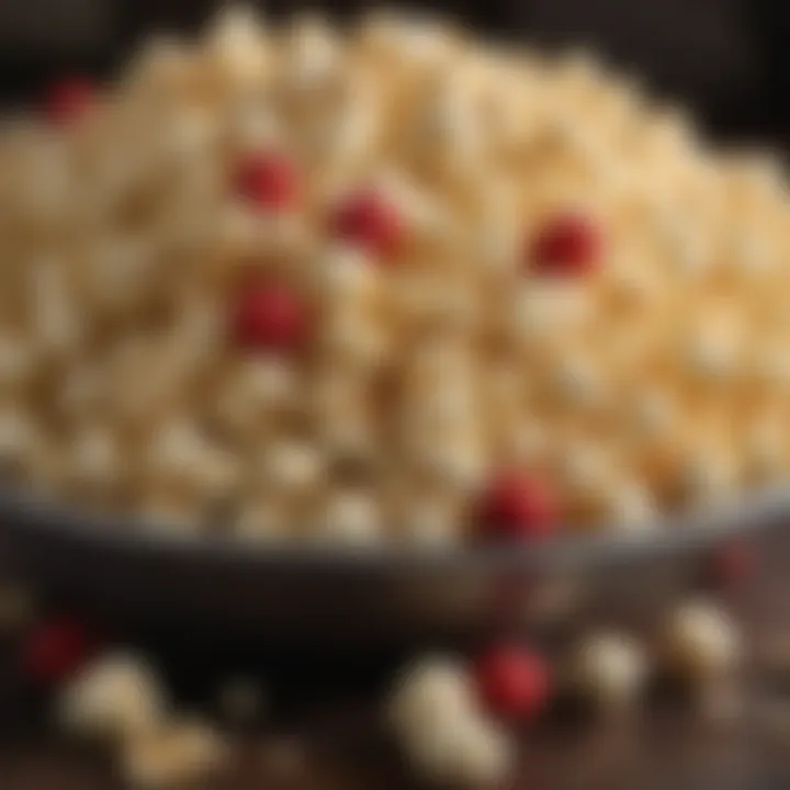 Popcorn as a healthy snack option with fresh fruits